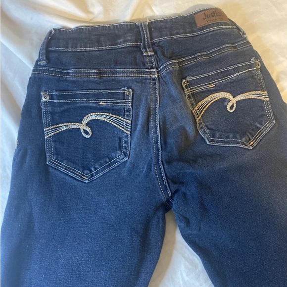 Justice  Premium Jean Girls Simply Low Blue Denim Size 12R Jegging - Picture 8 of 16